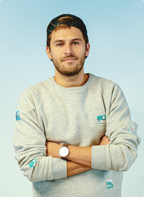 Foto van Hugo, hij is design lead bij Jens