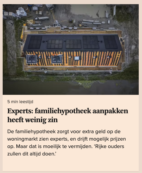 Screenshot van het Financieel Dagblad met het artikel waarin Jens voorkomt.